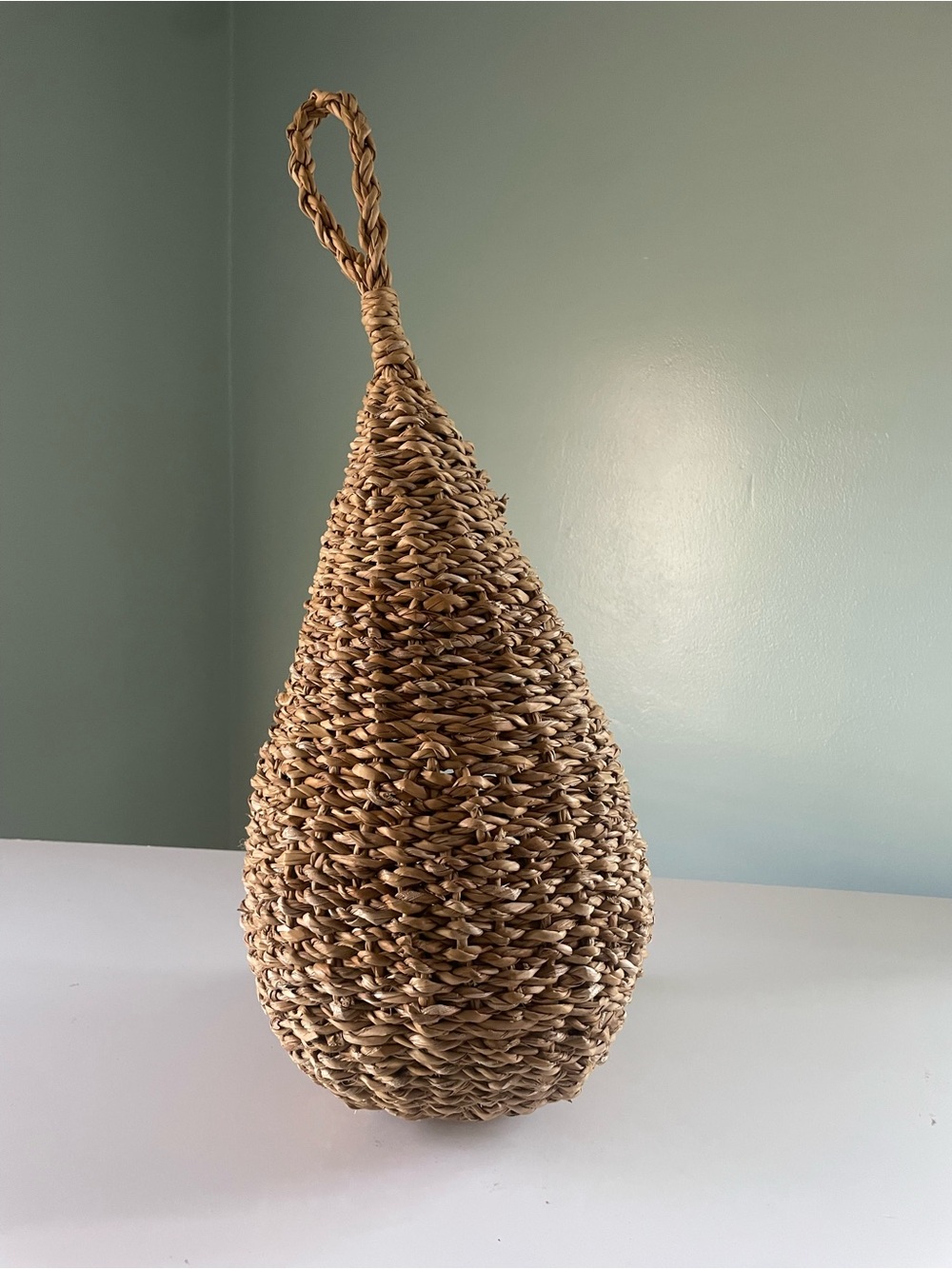 Korissa Savar Boho Hanging Pot Planter Sea Grass Raffia 17.5 x 8.5 - Picture 12 of 13